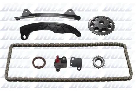 Комплект ланцюга ГРМ з шестернями TOYOTA/PSA 1,0 1KR-FE (вир-во) DOLZ SKCC050F