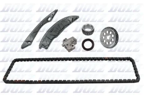 Комплект ланцюга ГРМ з шестернями HYUNDAI 1,4/1,6 G4FA/G4FC (вир-во) DOLZ SKCH015