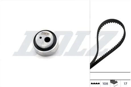 К-кт. ГРМ (рем.+ ролик) Citroen Berlingo 1.4, Xara,Saxo,Ax,Bx,Zx DOLZ SKD026