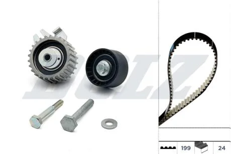 К-т ГРМ (рем.+2шт. ролика) FIAТ Doblo 2.0D Multijet 10-, Ducato 2.0D Multijet 11-, OPEL 1,9-2,0CDTI DOLZ SKD102
