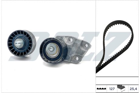 К-кт. ГРМ (ремень+ 2шт.ролика) DAEWOO Lanos,Aveo,Lacetti DOLZ SKD144