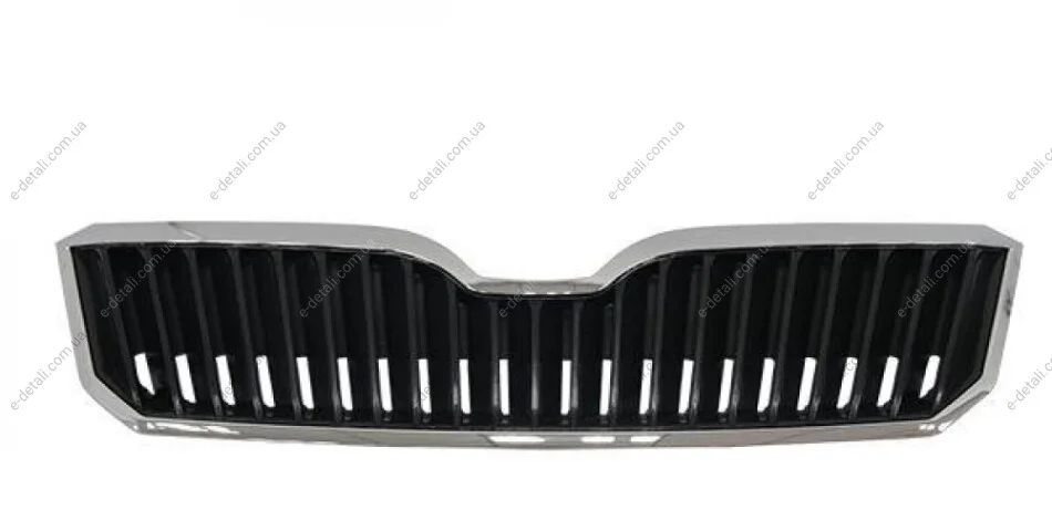 Решетка радиатора без эмблемы (хром) Skoda Superb II (3T4) (08-15) DPA 88531334102 (фото 1)