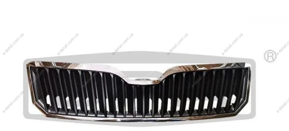 Решетка радиатора без эмблемы с хром рамкой Skoda Superb (14-) DPA 88531829802 (фото 1)