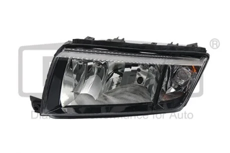 Фара левая (черная рамка) с моторчиком и лампой Skoda Fabia (00-08) DPA 89410198202