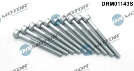 Комплект болтів з головкою системи TORX з чорного металу DR.MOTOR DRM01143S