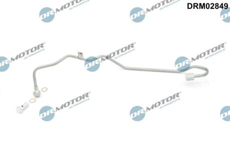 Трубка турбокомпрессора ДВЗ (чорний метал) DR.MOTOR DRM02849