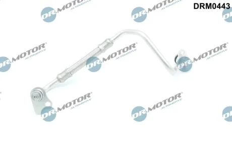 Трубка турбокомпрессора ДВЗ (чорний метал) DR.MOTOR DRM0443