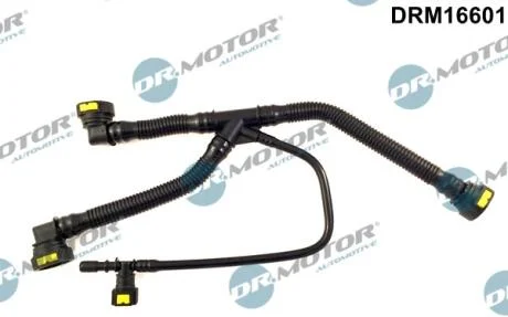 Шланг вентиляції пластиковий з фітингами DR.MOTOR DRM16601