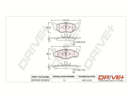 Drive+ - Гальмівні колодки до дисків Drive+ DP1010.10.0812