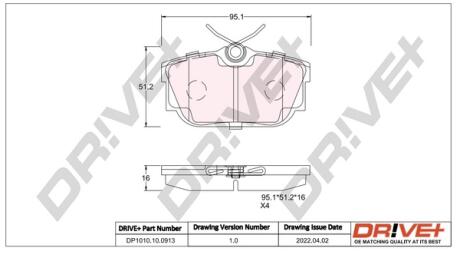 Drive+ - Гальмівні колодки до дисків Drive+ DP1010.10.0913