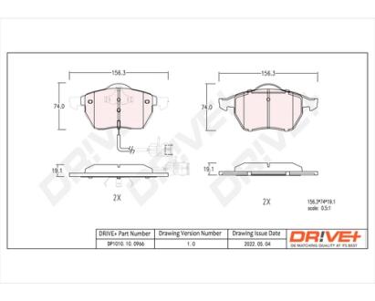 Drive+ - Гальмівні колодки до дисків Drive+ DP1010.10.0966