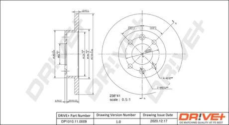- Гальмівний диск Drive+ DP1010.11.0009