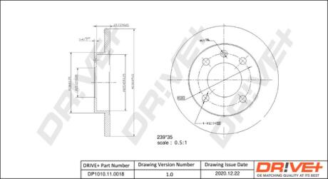 Drive+ - Гальмівний диск Drive+ DP1010.11.0018