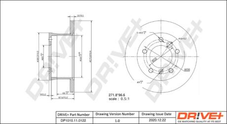 Drive+ - Гальмівний диск Drive+ DP1010.11.0122