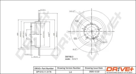 - Гальмівний диск Drive+ DP1010.11.0179