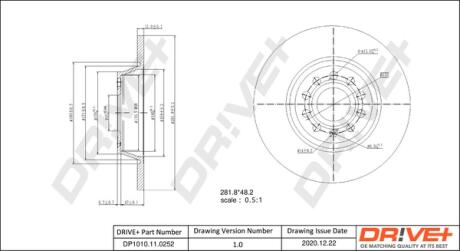 Drive+ - Гальмівний диск Drive+ DP1010.11.0252
