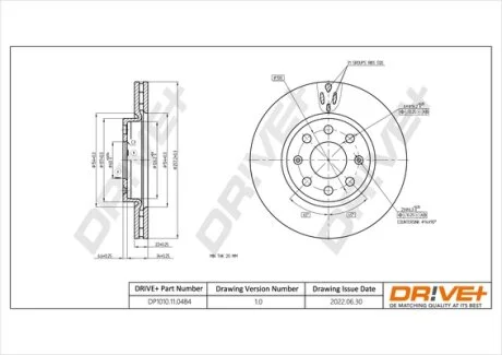 - Гальмівний диск Drive+ DP1010.11.0484