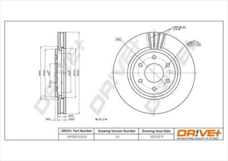 Drive+ - Гальмівний диск Drive+ DP1010.11.0533