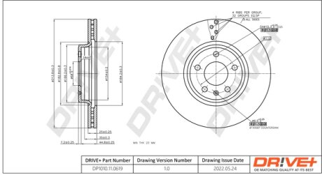 Drive+ - Гальмівний диск Drive+ DP1010.11.0619