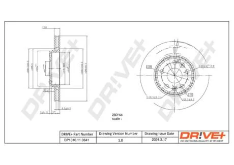 - Гальмівний диск Drive+ DP1010.11.0641