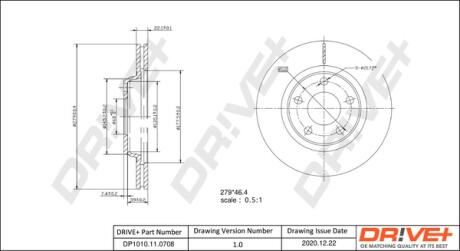 Drive+ - Гальмівний диск Drive+ DP1010.11.0708