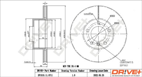 Drive+ - Гальмівний диск Drive+ DP1010.11.0711
