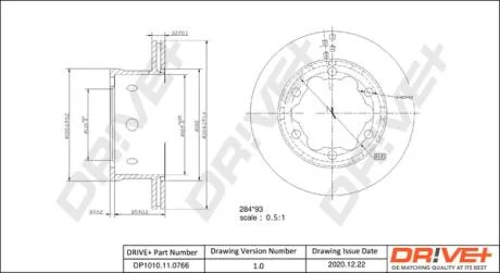 - Гальмівний диск Drive+ DP1010.11.0766