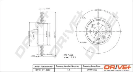 - Гальмівний диск Drive+ DP1010.11.0767