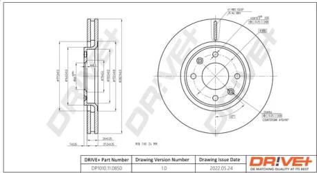 - Гальмівний диск Drive+ DP1010.11.0850