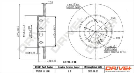 Drive+ - Гальмівний диск Drive+ DP1010.11.1051
