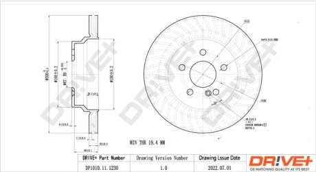 Drive+ - Гальмівний диск Drive+ DP1010.11.1230