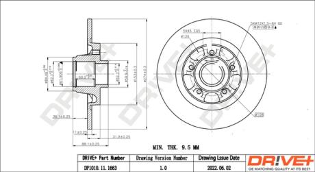 Drive+ - Гальмівний диск Drive+ DP1010.11.1663