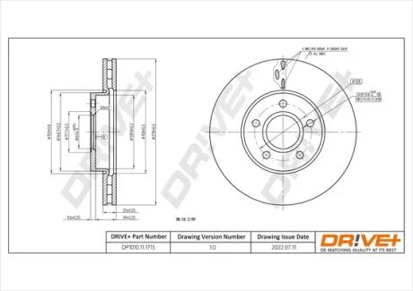 - Гальмівний диск Drive+ DP1010.11.1715