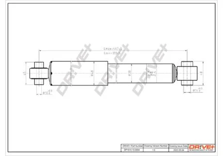 Амортизатор (задній) C2/C3-1007 Drive+ DP1610.10.0004