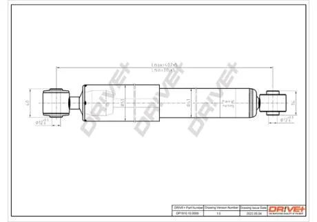 Амортизатор (задній) Renault Kangoo 97-07 (Газ) Drive+ DP1610.10.0008