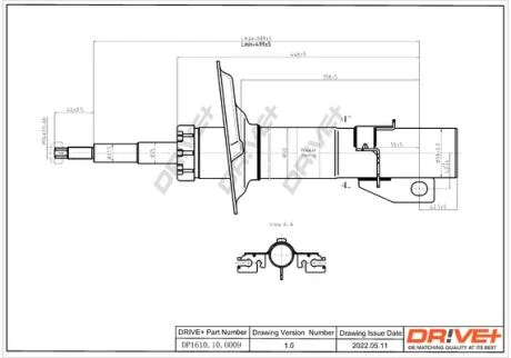 Амортизатор (передній) Citroen Jumper/Fiat Ducato/Peugeot Boxer 06- (1.1-1.5t) Drive+ DP1610.10.0009