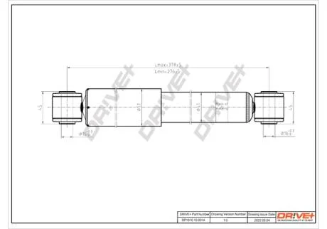 Амортизатор (задній) Citroen Berlingo/Peugeot Partner 96-08 (Газ) Drive+ DP1610.10.0014