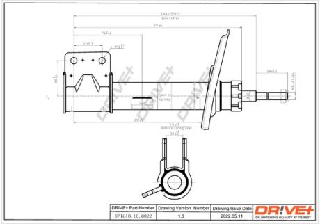 Drive+ Амортизатор (передній) Citroen Berlingo/Peugeot Partner 08- (R) (Газ) Drive+ DP1610.10.0022
