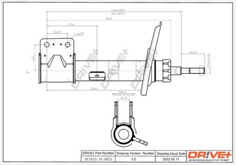 Drive+ Амортизатор (передній) Citroen Berlingo/Peugeot Partner 08- (L) (Газ) Drive+ DP1610.10.0024