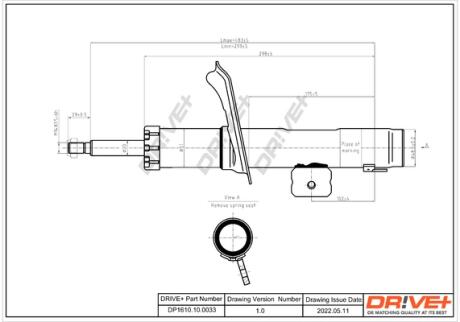Drive+ Амортизатор (передній) Citroen Berlingo/Peugeot Partner 96- (L) (Газ) Drive+ DP1610.10.0033
