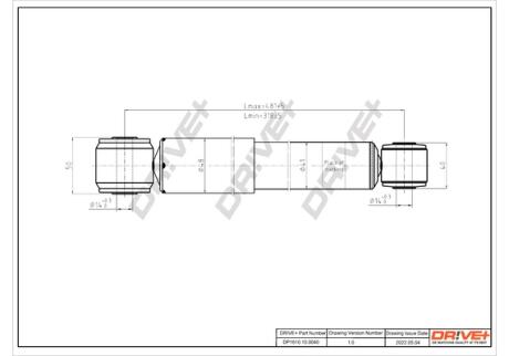 Drive+ Амортизатор (задній) Renault Trafic 01- (Газ) Drive+ DP1610.10.0040