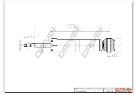 Drive+ Амортизатор (задній) VW Golf IV 1.4-1.9 TDI/GTI/FSI 97-05 (Газ) Drive+ DP1610.10.0050