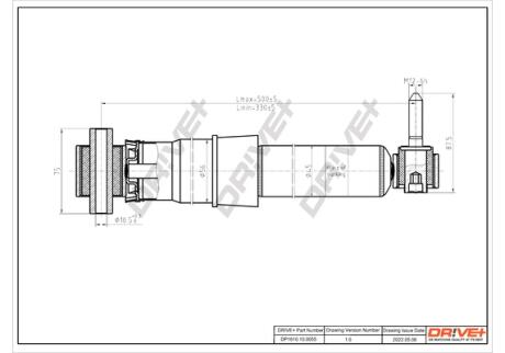 Drive+ Амортизатор (задній) Renault Grand Scenic III 09- (Газ) Drive+ DP1610.10.0055