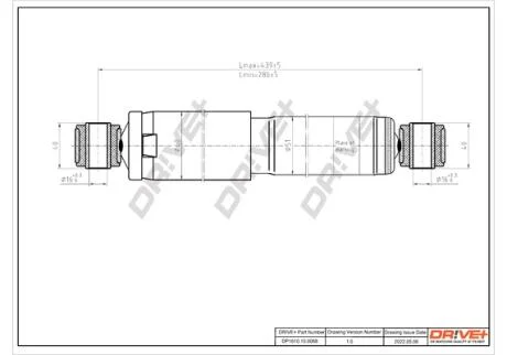 Амортизатор (задній) BOXER-JUMPER-DUCATO Drive+ DP1610.10.0068