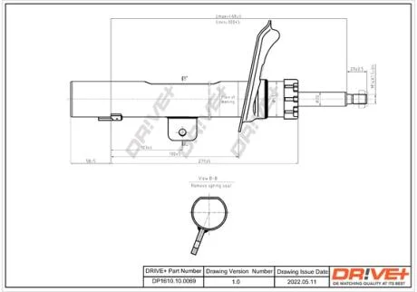 Амортизатор (передній) Citroen Berlingo/Peugeot Partner 02- (R) (Газ) Drive+ DP1610.10.0069
