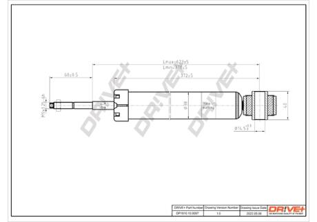 Drive+ Амортизатор (задній) Renault Logan 07- (Газ) Drive+ DP1610.10.0097