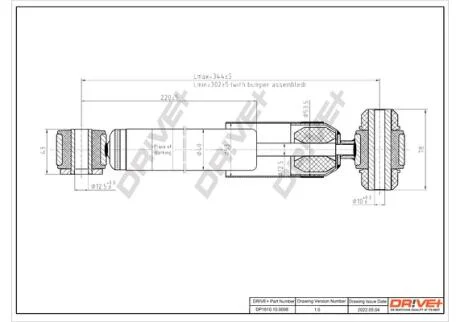 Амортизатор (задній) MB A-class (W168) 97-04 (Газ) Drive+ DP1610.10.0098