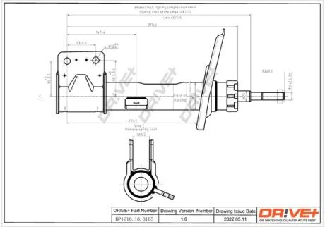 Амортизатор (передній) 308 Drive+ DP1610.10.0105