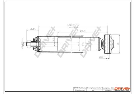 Drive+ Амортизатор (задній) PEUGEOT 308 II [2013], 308 SW II [2014] REAR Drive+ DP1610.10.0107