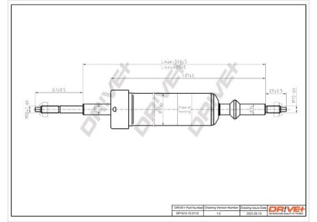 Drive+ Амортизатор (задній) BMW 1 (E81/E87/E88)/3 (E90/E91/E93) 04-13 Drive+ DP1610.10.0110